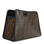 Glazed Fabric Vitello Century FF 1974 Stamp Patch Mini Peekaboo Defender Cover Mogano Panna Black