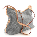 Monogram Denim CarryAll MM Washed Grey