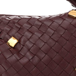 Nappa Intrecciato Studded Teen Jodie Hobo Barolo