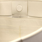 Calfskin Maxi Intrecciato Cassette Pouch On Strap Chalk