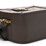 GG Supreme Monogram Mini Ophidia Top Handle Shoulder Bag Brown