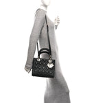 Lambskin Cannage Medium Lady Dior Black