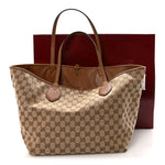 Grained Calfskin Monogram Large Totissima Reversible Tote Brown