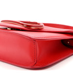 Calfskin Enamel Vlogo Small Loco Shoulder Bag Rouge Pur
