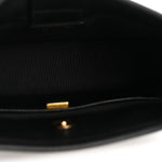 Calfskin Quilted Hobo Black
