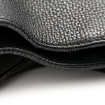 Grainy Calfskin House Check Small Canterbury Black