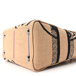 Canvas Jute Embroidered Medium Lady D-Lite Beige Multicolor