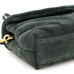 Suede Y Quilted Monogram Toy Loulou Crossbody Bag Dark Forest