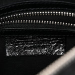 Crackled Patent 4G Small Pandora Black