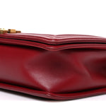 Lambskin Quilted New Medium Boy Flap Red