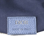 Denim Jacquard Oblique Kasuri Mens Saddle Bag Kasuri Blue White