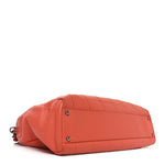 Caviar Square Stitched Large Tote Orange