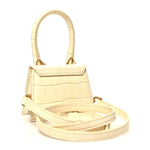Calfskin Crocodile Embossed Le Chiquito Beige