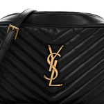 Calfskin Matelasse Monogram Lou Camera Bag Black