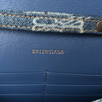 Denim BB Monogram Hourglass Chain Bag Blue