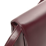 Box Calfskin Medium Classic Box Flap Bag Burgundy