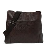Guccissima Flat Messenger Bag Brown Dark Brown