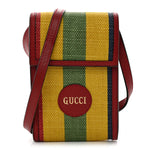 Canvas Marley Stripe Script Logo Mini Gucci 100 Crossbody Bag Red