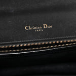 Lambskin Studded Medium Diorama Flap Bag Black