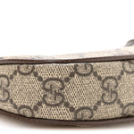 GG Supreme Monogram Textured Dollar Calfskin Mini Ophidia Chain Bag Beige Ebony