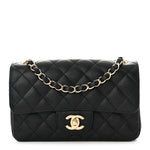 Caviar Quilted Mini Rectangular Flap Black
