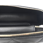 Caviar Quilted Top Handle Slim Vanity With Chain Black