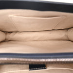 Moon Calfskin Web Medium Dionysus Bamboo Top Handle Bag Black Bright Evergreen Hibiscus Red