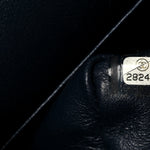 Caviar Quilted Medium Double Flap Navy