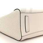 Lambskin Perforated Small Antigona White