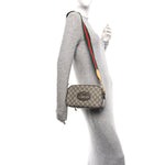 GG Supreme Monogram Web Neo Vintage Shoulder Bag Beige New Acero Crop
