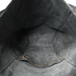 Soft Grained Calfskin Sangle Bucket Bag Grey
