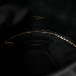 Lambskin Quilted Small Loulou Puffer Monogram Chain Satchel Black