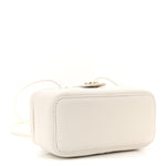 Shiny Caviar Preppy Coco Long Vanity With Strap White