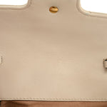 Calfskin Matelasse Super Mini GG Marmont Shoulder Bag White