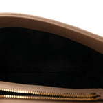 Sheepskin Matelasse Chevron Monogram Medium College Bag Dark Beige