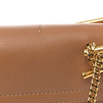 Suede Smooth Calfskin Drew Shoulder Bag Milky Coffee