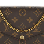 Monogram Pochette Felicie Chain Wallet Fuchsia