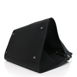 Matte Grained Calfskin Soft Margaux 15 Black