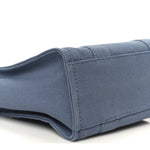 Cotton Canvas Small The Traveler Tote Bag Blue
