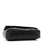 Lambskin Embossed Mini GG Milano Top Handle Shoulder Bag Black