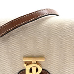 Canvas Calfskin Mini TB Bag Natural Malt Brown