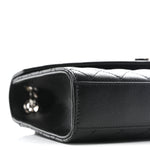 Grain De Poudre Textured Mixed Matelasse Triquilt Medium Monogram Satchel Black
