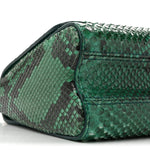 Snakeskin Twist Shoulder Bag MM Green