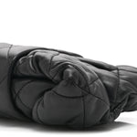 Lambskin Quilted Mini Bow Bag Black