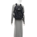 GG Supreme Monogram Textured Dollar Calfskin Medium Ophidia Double Buckle Backpack Blue Dark Blue Black