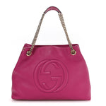 Cellarius Calfskin Medium Soho Chain Shoulder Bag Bright Bouganville