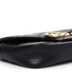 Calfskin Matelasse Super Mini GG Marmont Shoulder Bag Black