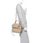 Grained Calfskin Micro Belt Bag Light Taupe