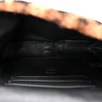 Shearling Vitello Dolce Macro FF 1974 Mini Baguette Tobacco Black