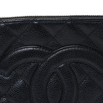 Caviar Quilted Timeless CC Shoulder Bag Black